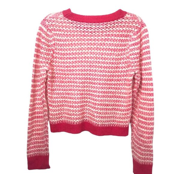 Wayf Striped Sweater Pink White Size Medium - Picture 4 of 10